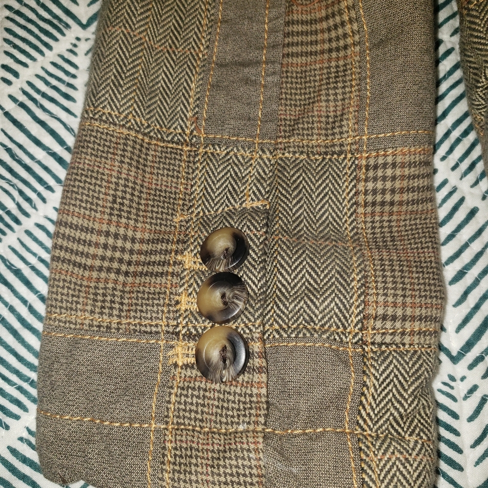 Vintage Gap Patchwork Plaid Blazer - image 7
